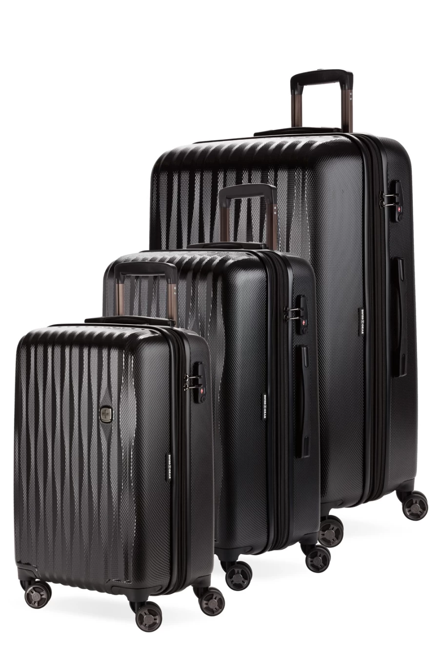 SWISSGEAR 7272 Energie Expandable Hardside Spinner Luggage Set 3-Piece Suitcase Collection for Travel