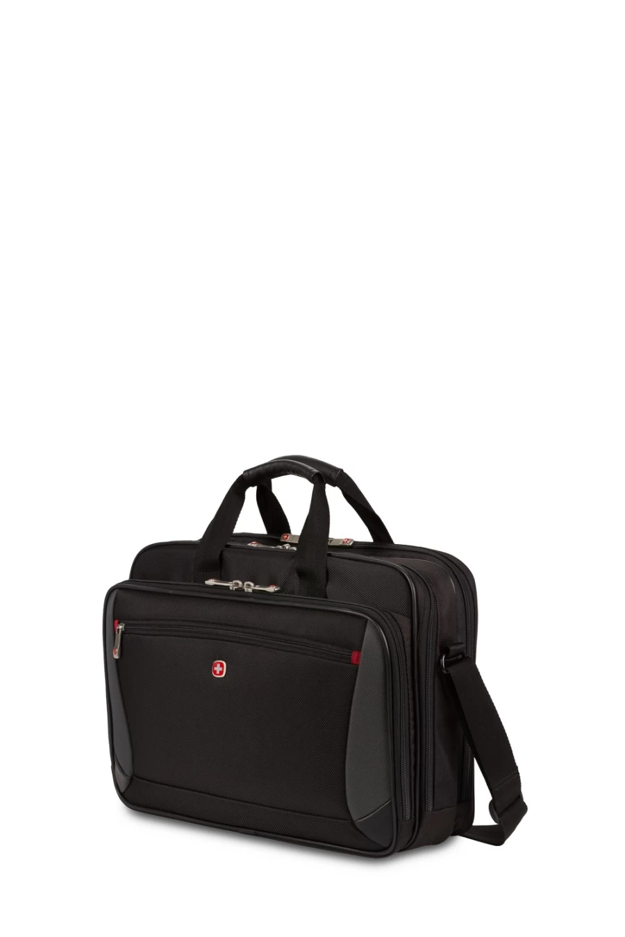 SWISSGEAR 16 Inch Laptop Briefcase - Black Business Laptop Bag with Durable Design for Men & Women