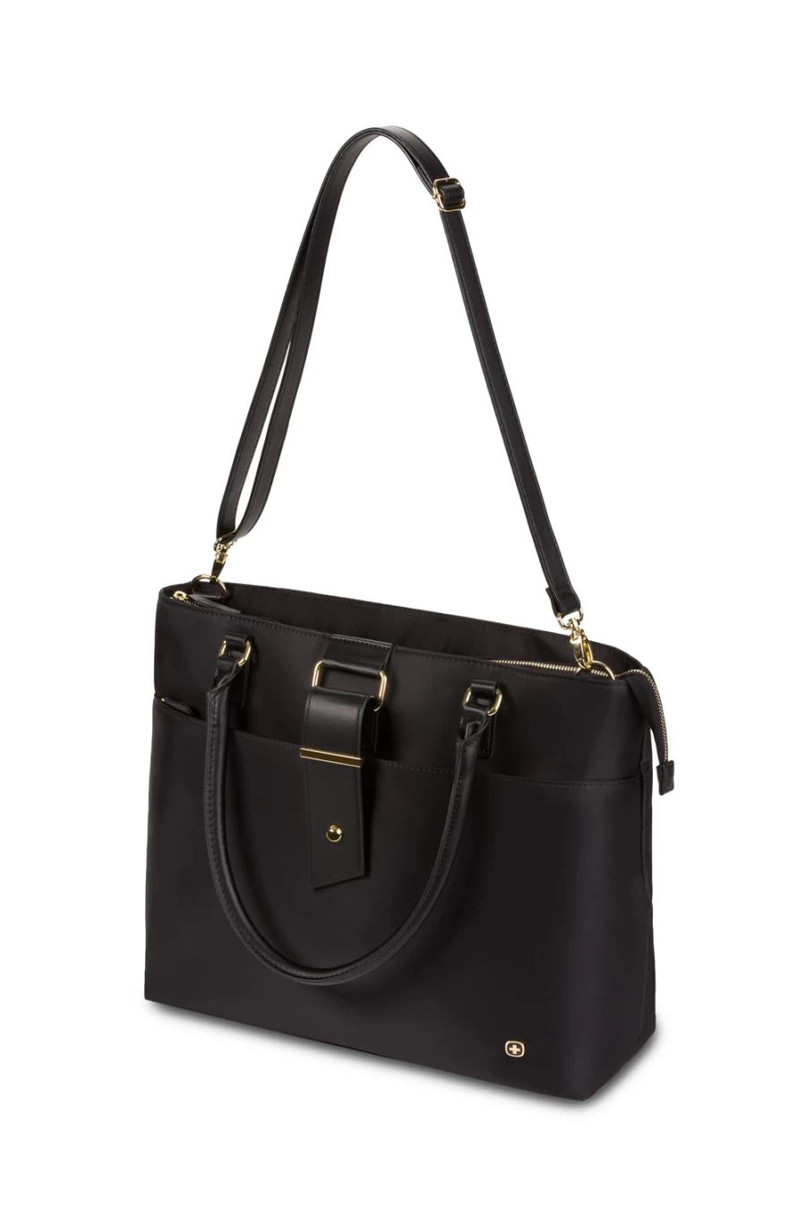 SWISSGEAR 16 Inch Laptop Tote Bag for Women & Men - Stylish & Durable Black Work Bag with Spacious Compartment