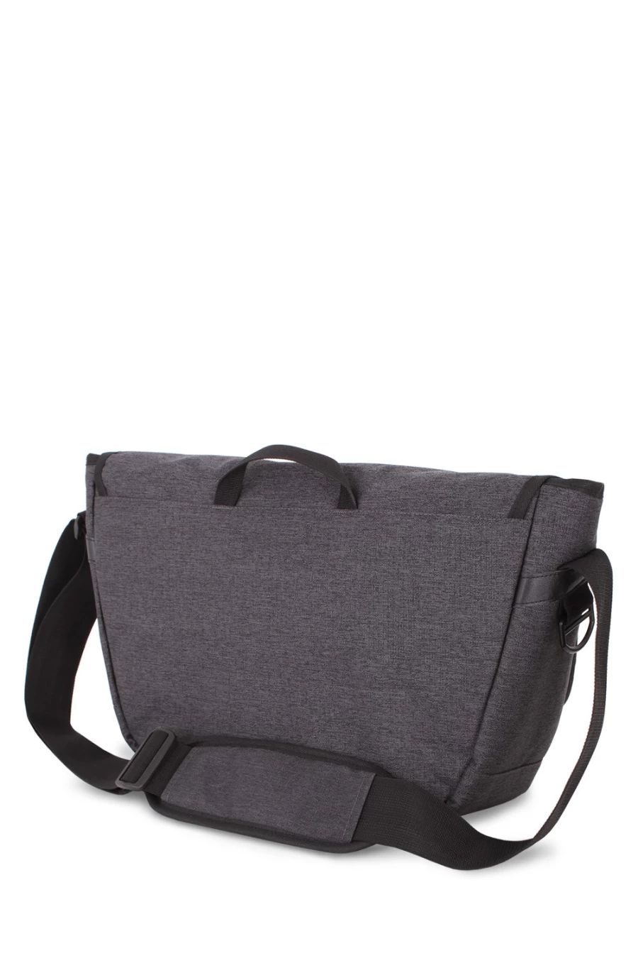 SWISSGEAR 5302 Getaway Laptop Messenger Bag for Men & Women - Durable Heather Gray Work Tote with Padded Compartment, USB Port, fits 15.6 Inch Notebook - Business Travel Computer Briefcase