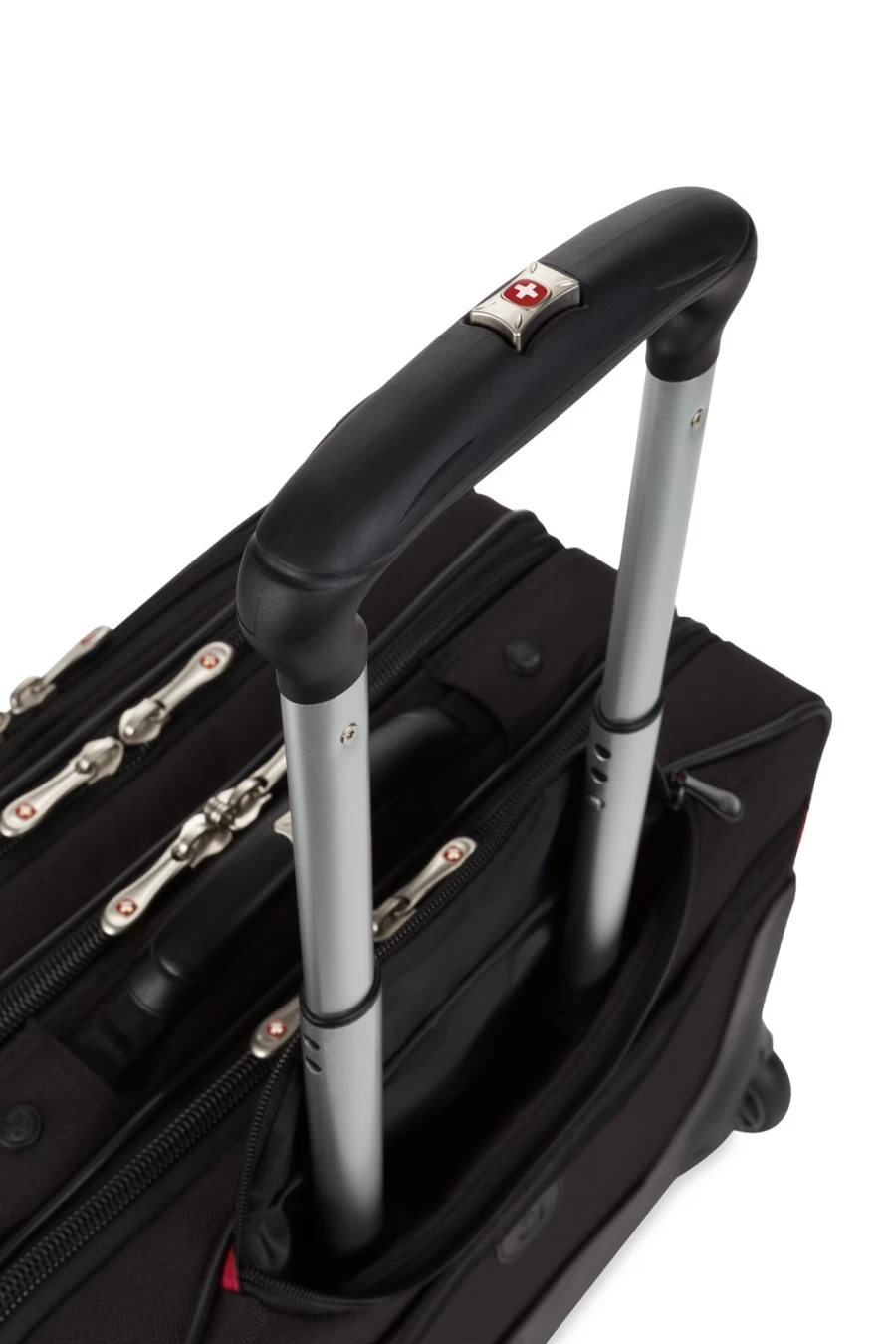 SWISSGEAR Wheeled Laptop Business Briefcase with Removable Computer Case - Black Carry-On Luggage for Travel & Work