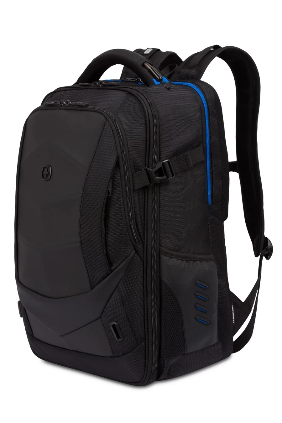 SWISSGEAR 8120 USB Gaming Laptop Backpack 17 Inch - Durable Travel Backpack with Charging Port, Water Resistant Black Computer Backpack for Men & Women