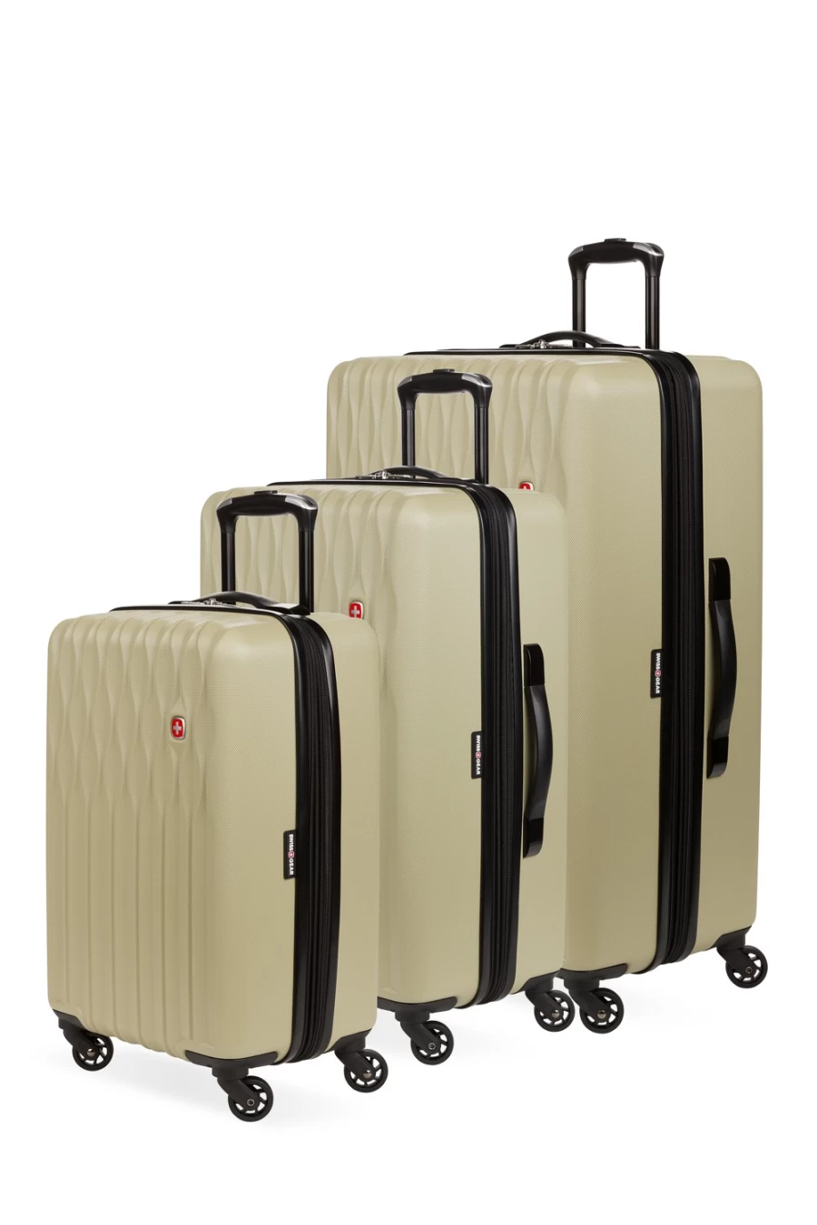 SWISSGEAR 8018 3-Piece Expandable Hardshell Spinner Luggage Set with TSA Lock, Lightweight Suitcase for Travel