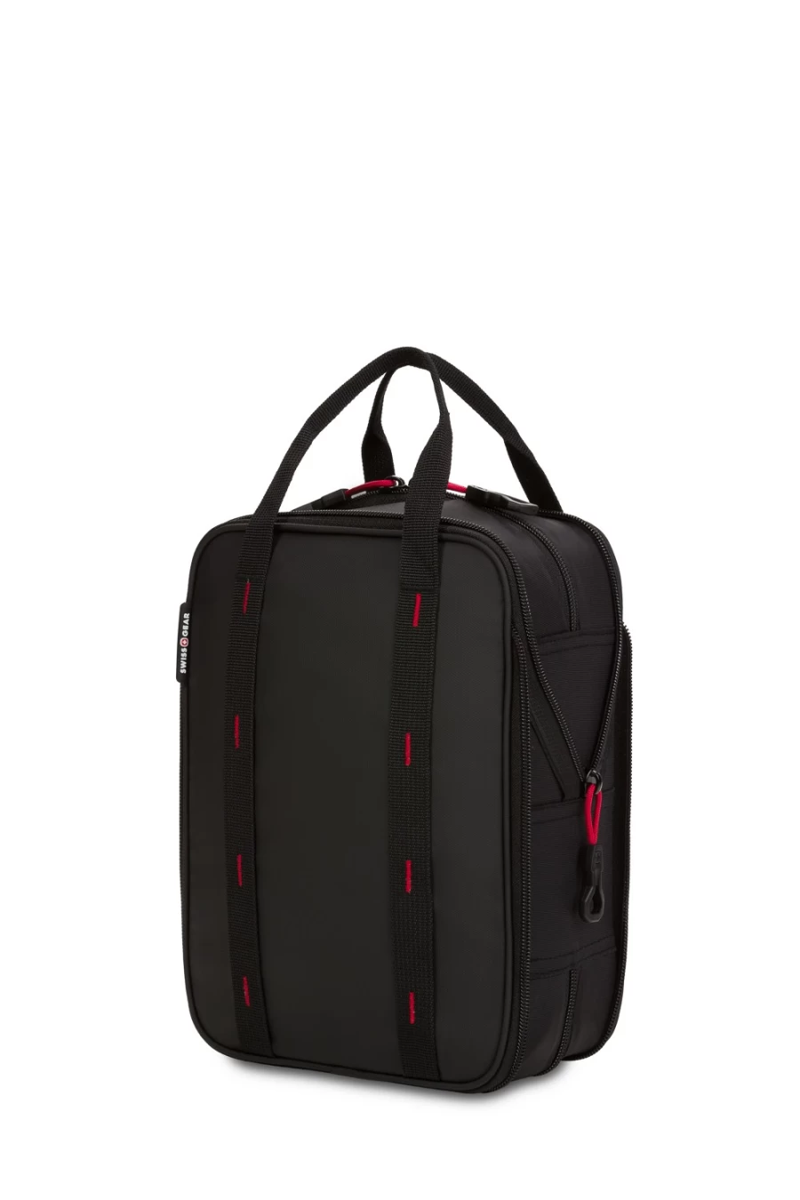 SWISSGEAR 3733 Insulated Lunch Box Collapsible Cooler Bag for Men Women - Black Leak Proof Reusable Tote for Work School Picnic Bento