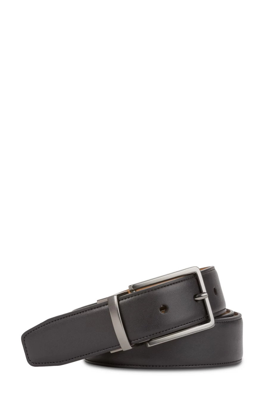 SWISSGEAR Reversible Leather Belt for Men - Black & Brown Stitched Design, Durable & Stylish