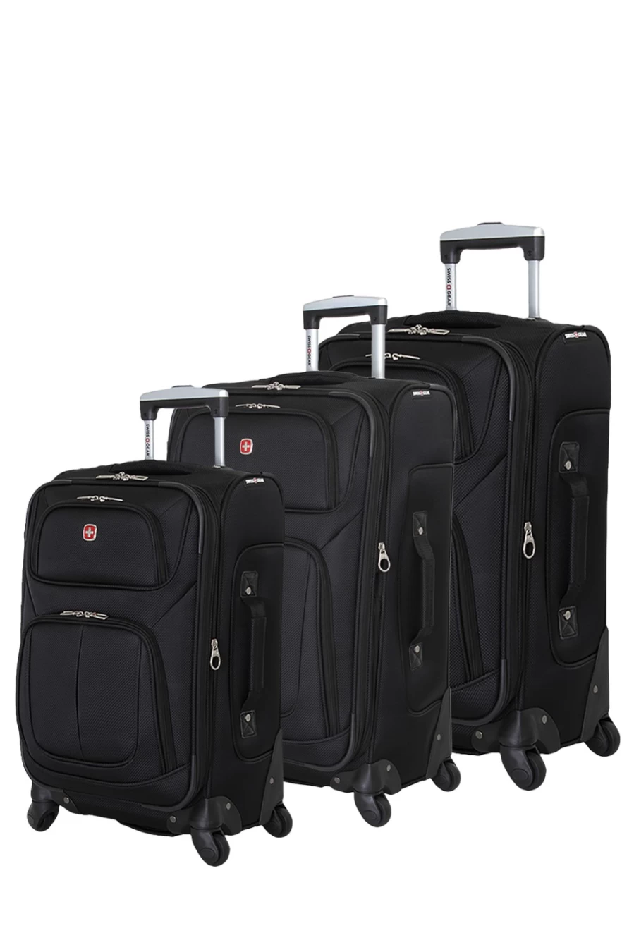 SWISSGEAR 6283 3-Piece Expandable Spinner Luggage Set with Durable Lightweight Suitcases for Travel