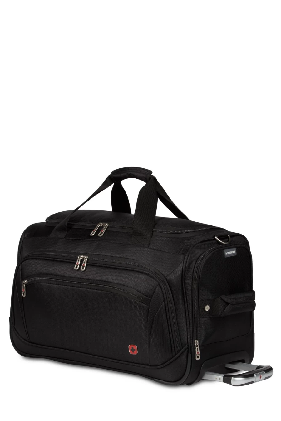 SWISSGEAR 22-Inch Black Rolling Duffel Bag - Wenger Identity Series Travel Luggage