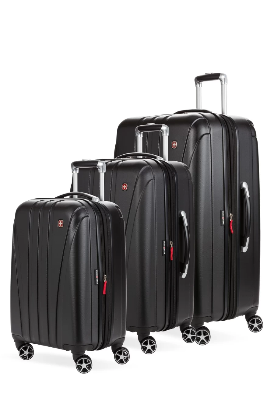 SWISSGEAR 7585 3-Piece Expandable Hardshell Spinner Luggage Set with TSA Lock, Durable Suitcase for Travel