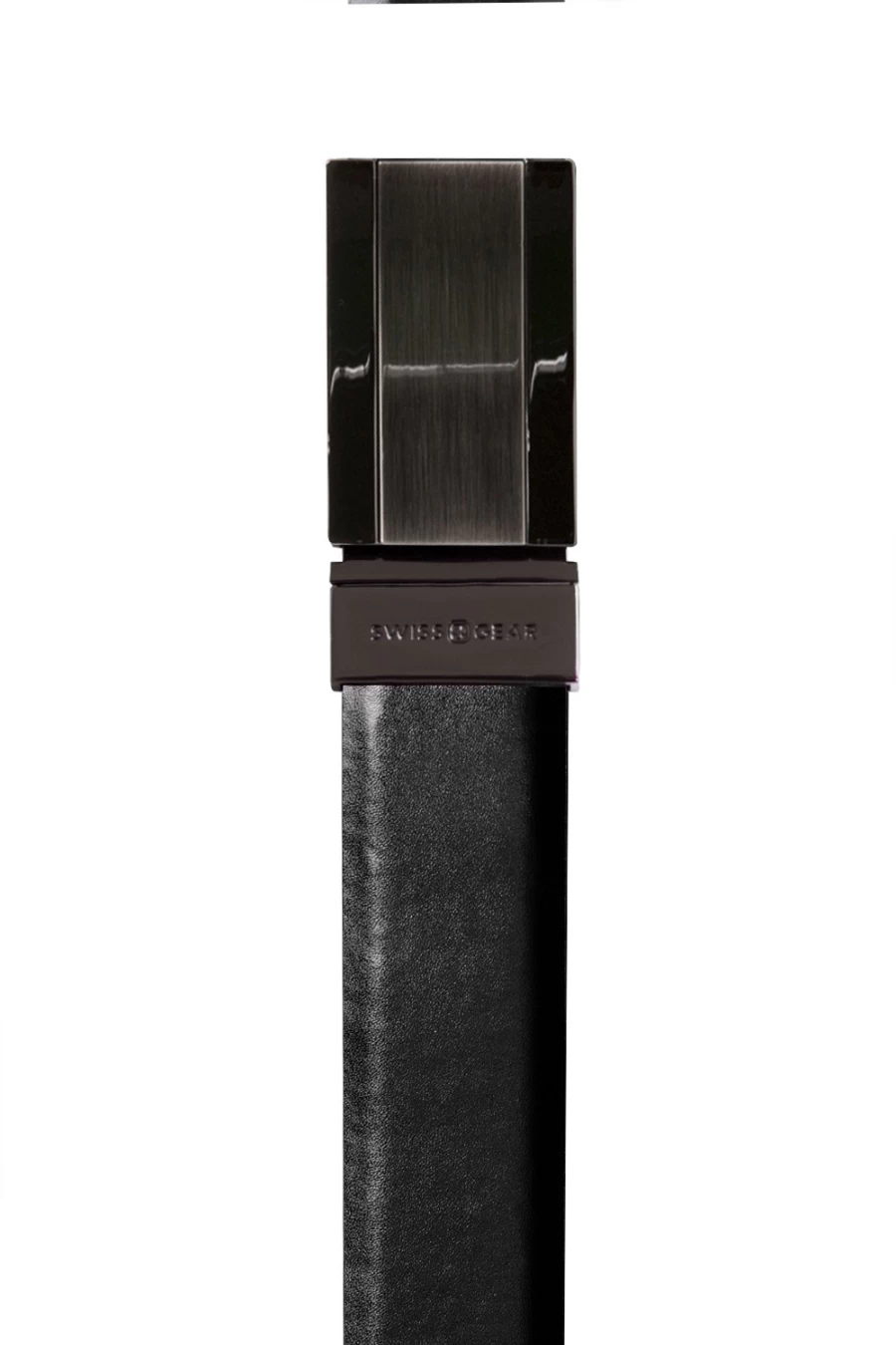 SWISSGEAR Reversible Leather Belt for Men - Black & Brown with Solid Buckle, Durable Stylish Unisex Design