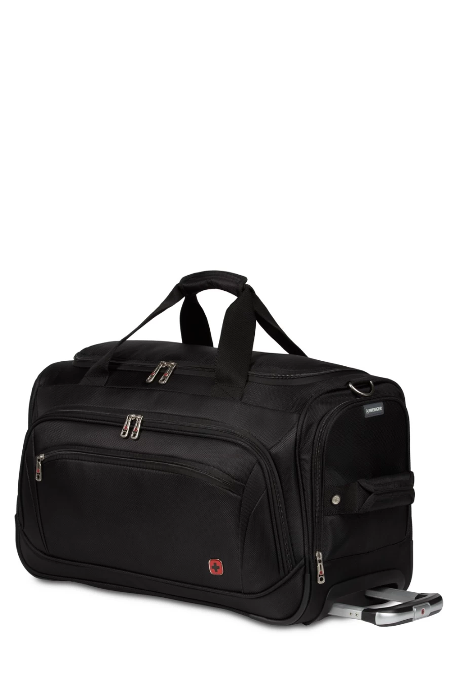 SWISSGEAR 22-Inch Rolling Duffel Bag - Black, Wenger Identity Series, Lightweight Luggage for Travel
