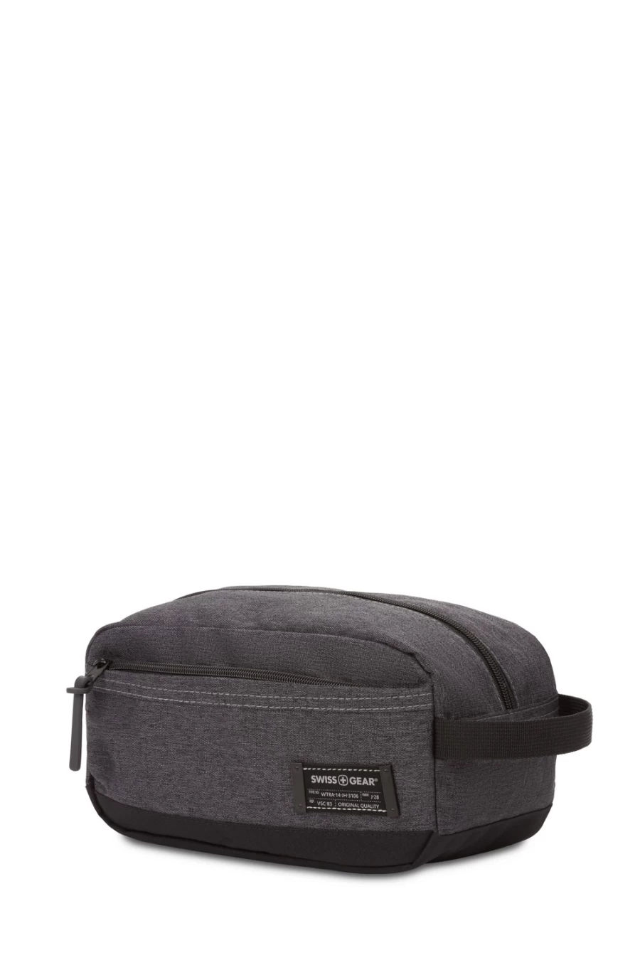SWISSGEAR 2367 Travel Dopp Kit Toiletry Bag - Durable Heather Gray Organizer for Men & Women
