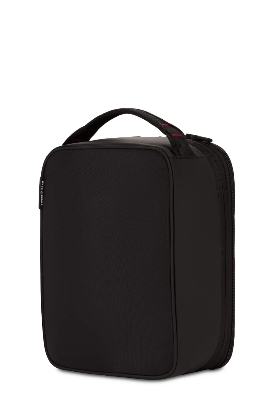 SWISSGEAR Insulated Lunch Box - Expandable Cooler Bag for Men & Women, Leak-Proof Food Container, Black and Red Thermal Tote for Work, School, Picnics