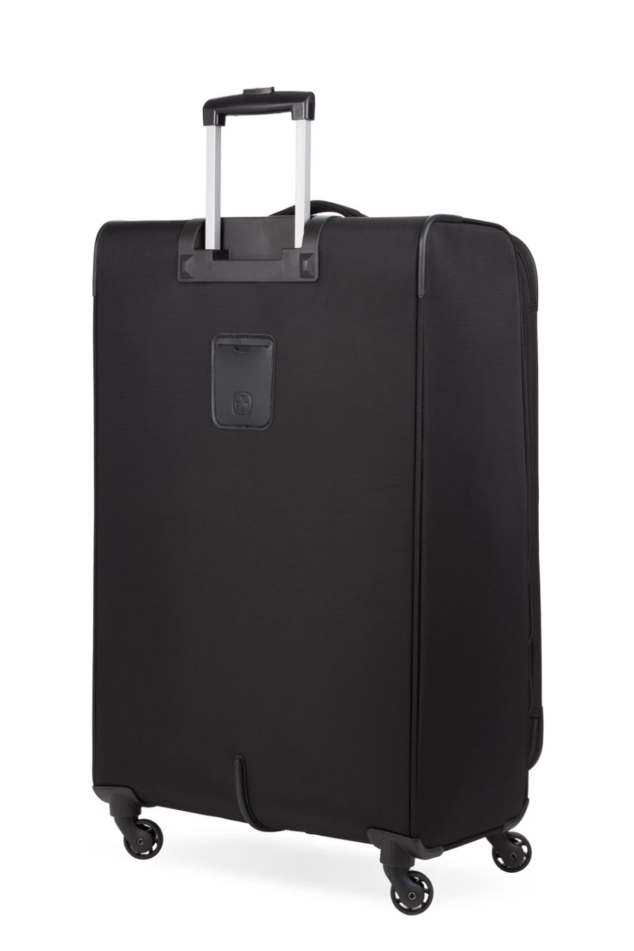 SWISSGEAR 27-Inch Expandable Spinner Luggage - Black Carry-On Suitcase with 360° Wheels, Durable Hardshell Travel Bag