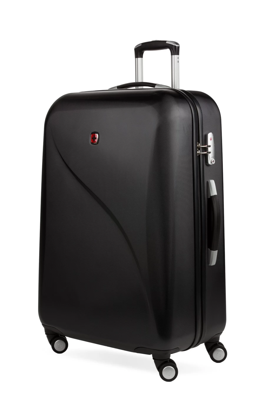 SWISSGEAR Rove 27 Inch Hardside Spinner Suitcase - Black Carry-On Luggage for Travel