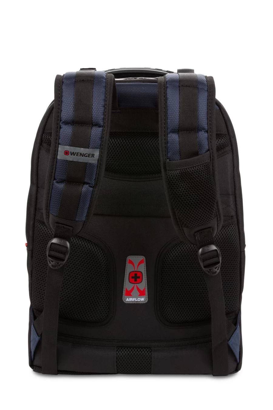 SWISSGEAR 16 Inch Laptop Backpack for Men & Women - Black/Navy Business Travel Backpack with USB Charging Port, Durable Water-Resistant Computer Bag