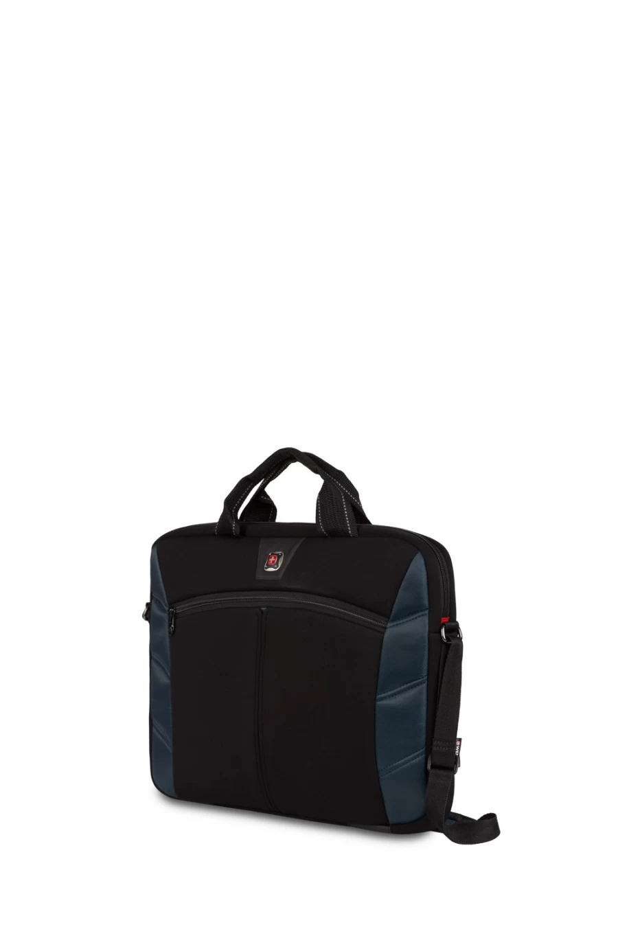 SWISSGEAR 17 Inch Laptop Slim Case - Lightweight Durable Sherpa Backpack for Business Travel, Black Blue