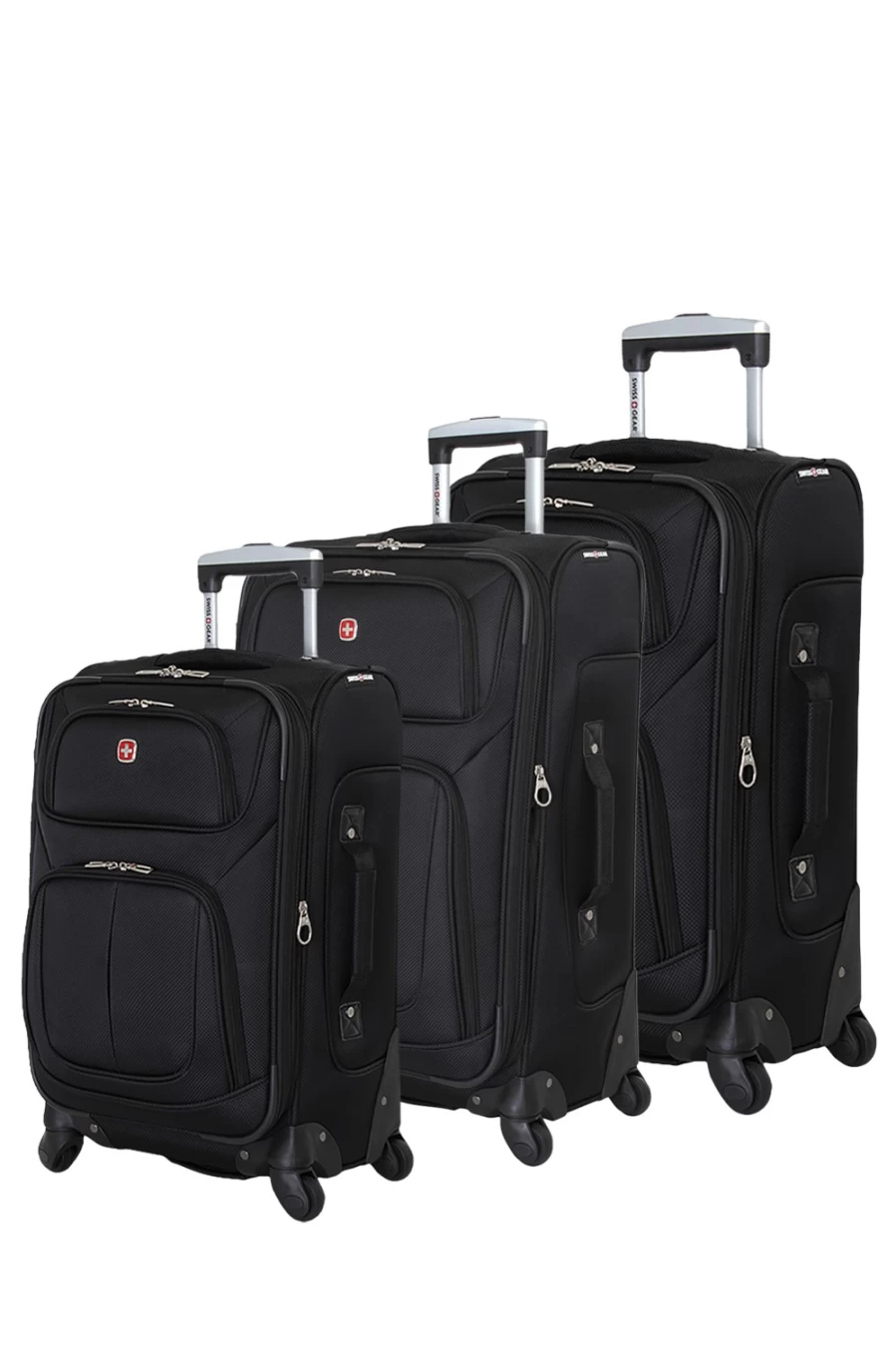 SWISSGEAR 6283 3-Piece Expandable Spinner Luggage Set with Durable Lightweight Suitcases for Travel
