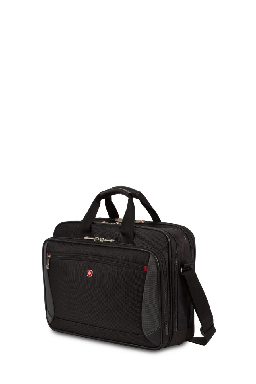 SWISSGEAR 16 Inch Laptop Briefcase - Black Business Laptop Bag with Durable Design for Work & Travel