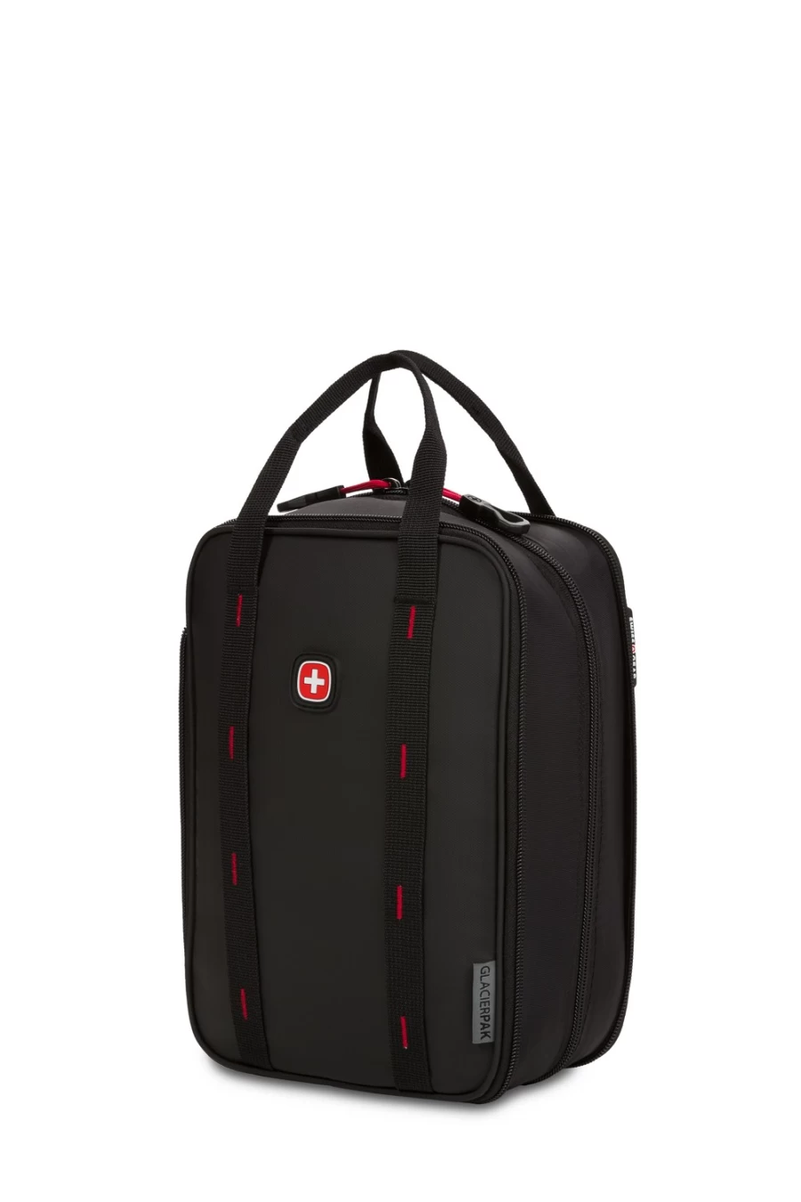 SWISSGEAR 3733 Insulated Lunch Box Collapsible Cooler Bag for Men Women - Black Leak Proof Reusable Tote for Work School Picnic Bento
