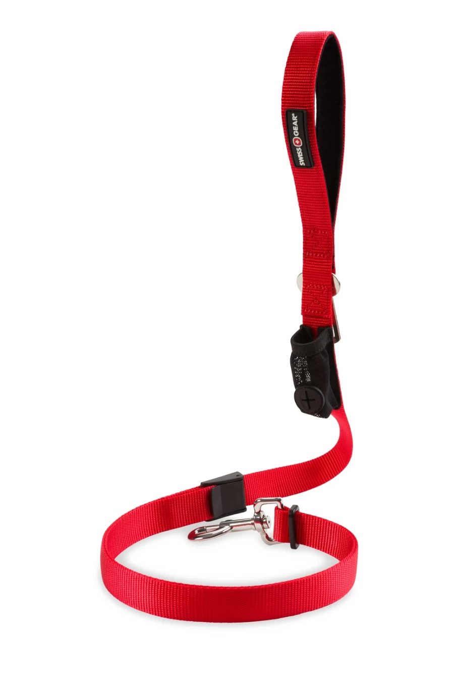 SWISSGEAR 3317 Heavy-Duty Multifunction Dog Leash for Large Dogs - Adjustable Reflective Red Pet Lead with Comfortable Handle