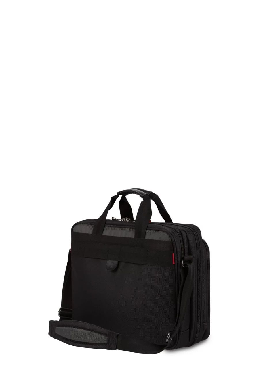 SWISSGEAR 16 Inch Laptop Briefcase - Durable Double Gusset Computer Bag for Business Travel, Black/Gray Legacy Design