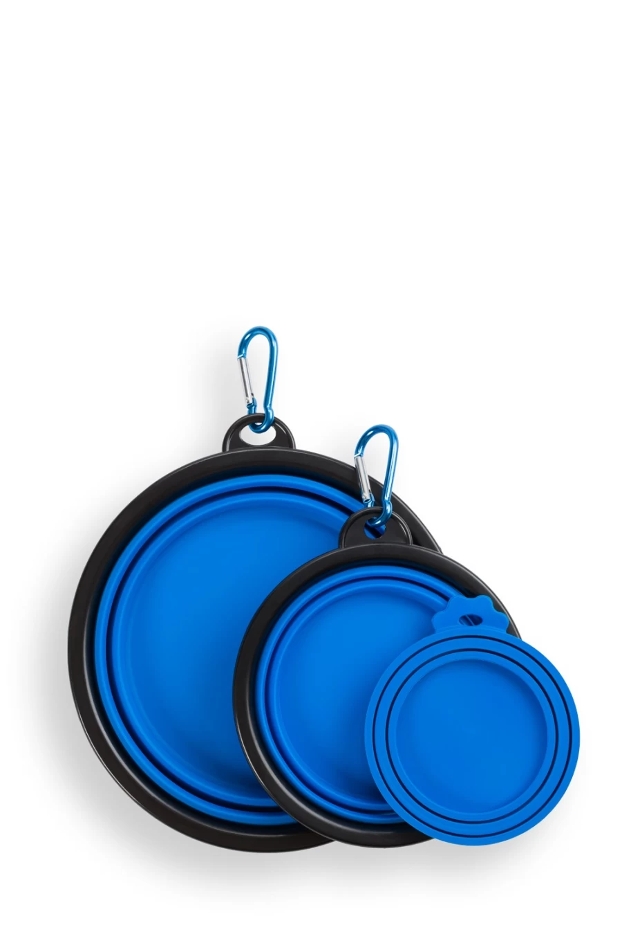 SWISSGEAR Collapsible Travel Bowl Set with Can Lid - Compact, Durable & Portable Blue Camping Dishware for Outdoor Adventures