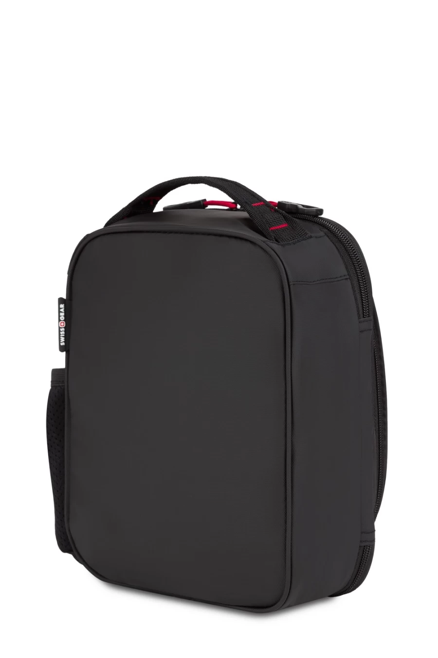 SWISSGEAR Insulated Lunch Box Tote for Men Women - Leak Proof Thermal Food Bag with Adjustable Shoulder Strap, Black Red Cooler for Work School Picnic