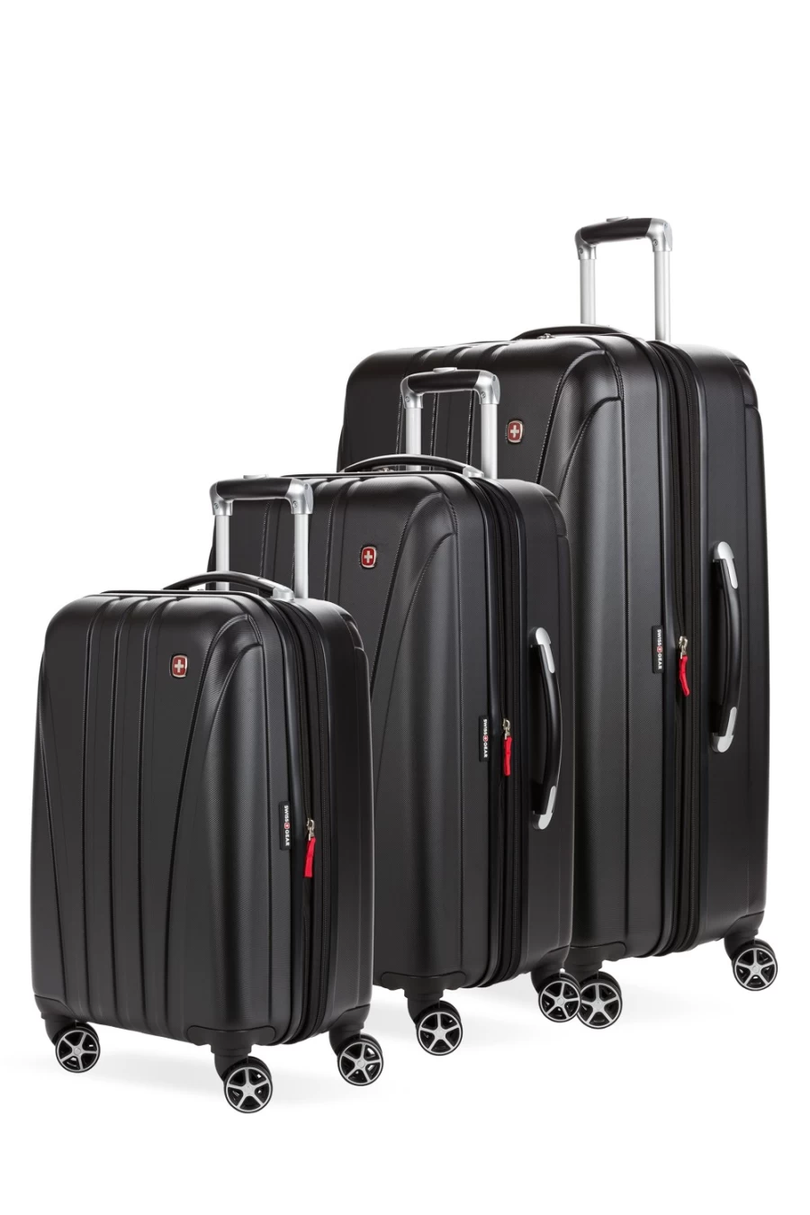 SWISSGEAR 7585 Expandable 3-Piece Hardshell Spinner Luggage Set with Durable Lightweight Suitcases for Travel