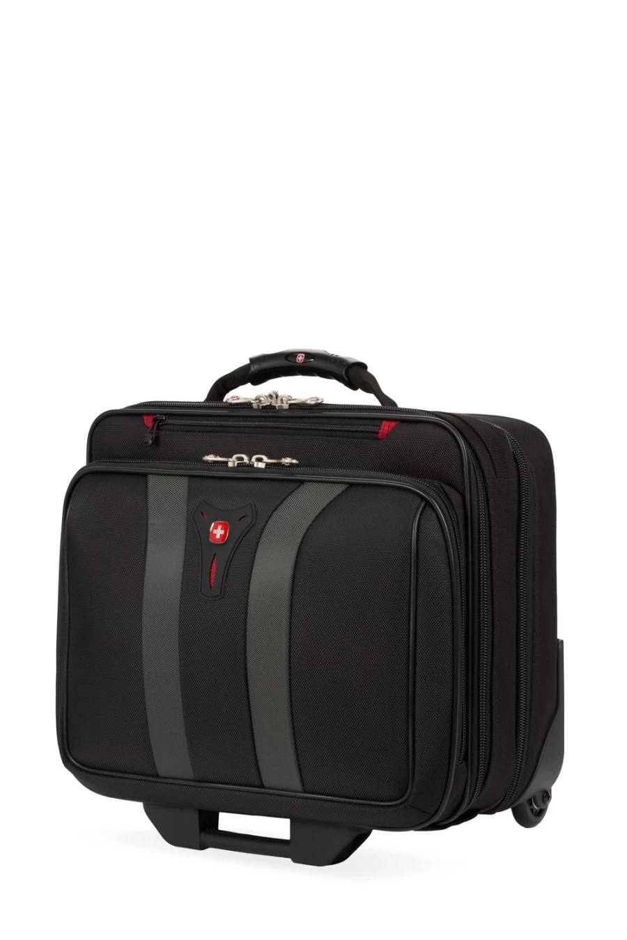 SWISSGEAR Black Wheeled Business Laptop Case - Granada Series Travel Carry-On Luggage