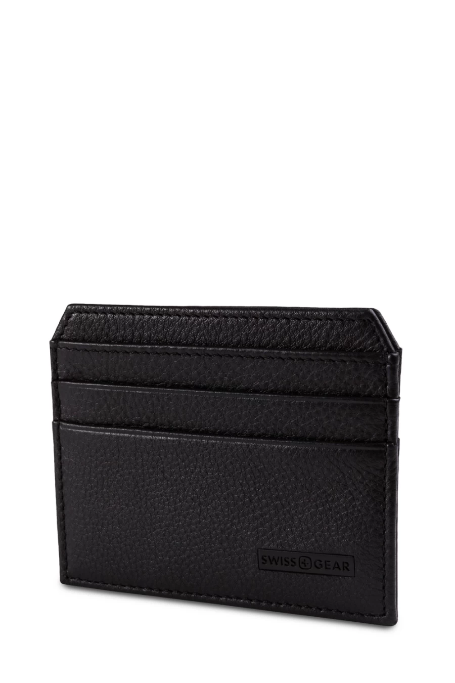 SWISSGEAR Black Ultra Slim Leather Card Holder Wallet for Men & Women - RFID Protection