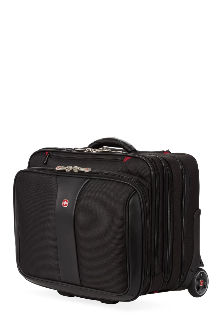 SWISSGEAR Wheeled Business Laptop Case with Removable Compartment - Black Patriot Series
