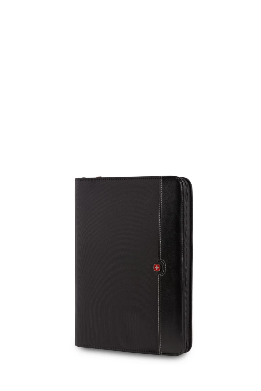 SWISSGEAR Black Zippered Padfolio - Professional Wenger Objective Style Organizer for Documents & Accessories