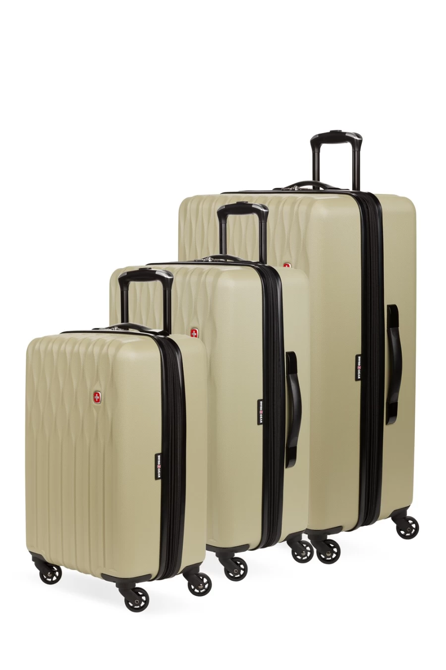 SWISSGEAR 8018 3-Piece Expandable Hardshell Spinner Luggage Set with TSA Lock, Lightweight Suitcase for Travel