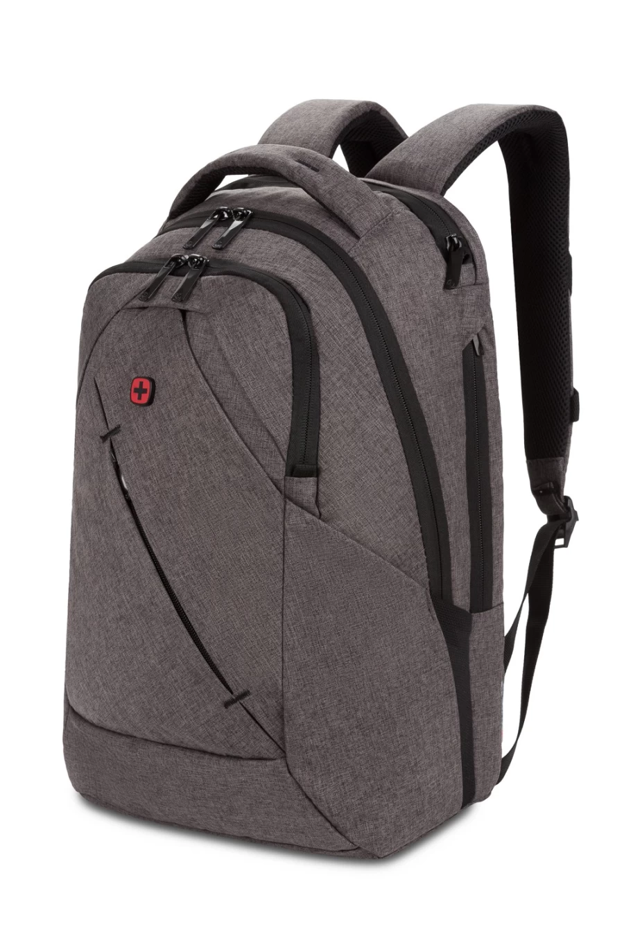 SWISSGEAR 16 Inch Laptop Backpack for Men & Women - Durable Travel Backpack with USB Charging Port, Charcoal Heather, Wenger Moveup Design