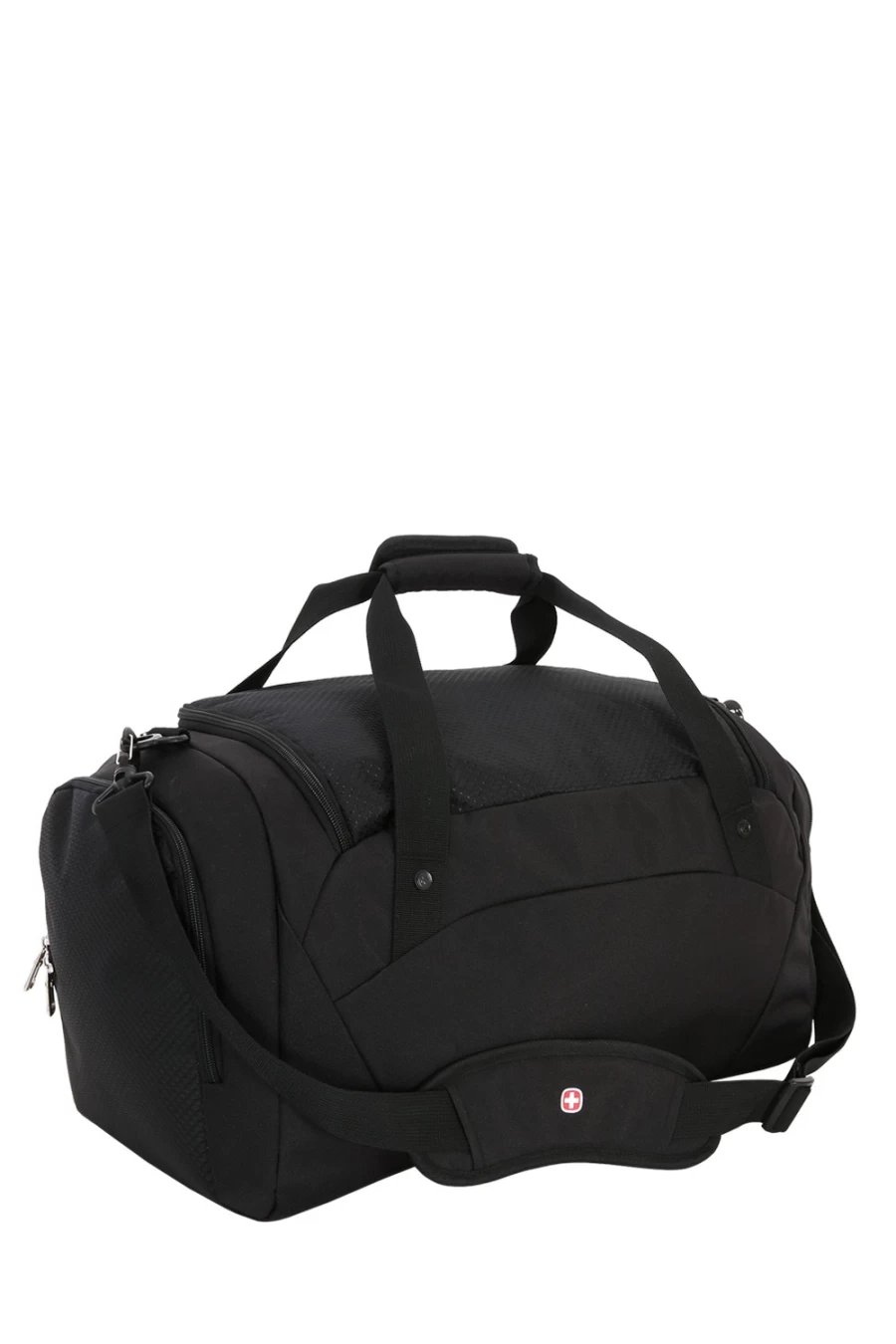 SWISSGEAR 1900 21-Inch Duffle Bag for Travel & Gym - Durable Black & Red Carry-On Luggage with Spacious Storage