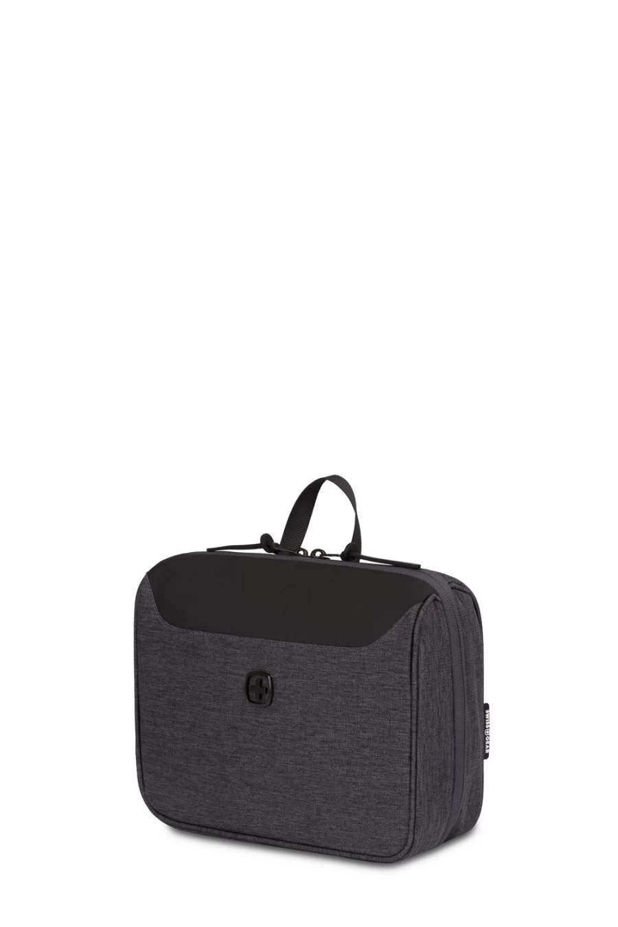 SWISSGEAR 2679 2-in-1 Toiletry and Tech Organizer Bag - Water-Resistant Travel Toiletry Kit with USB Port, Dark Gray Heather