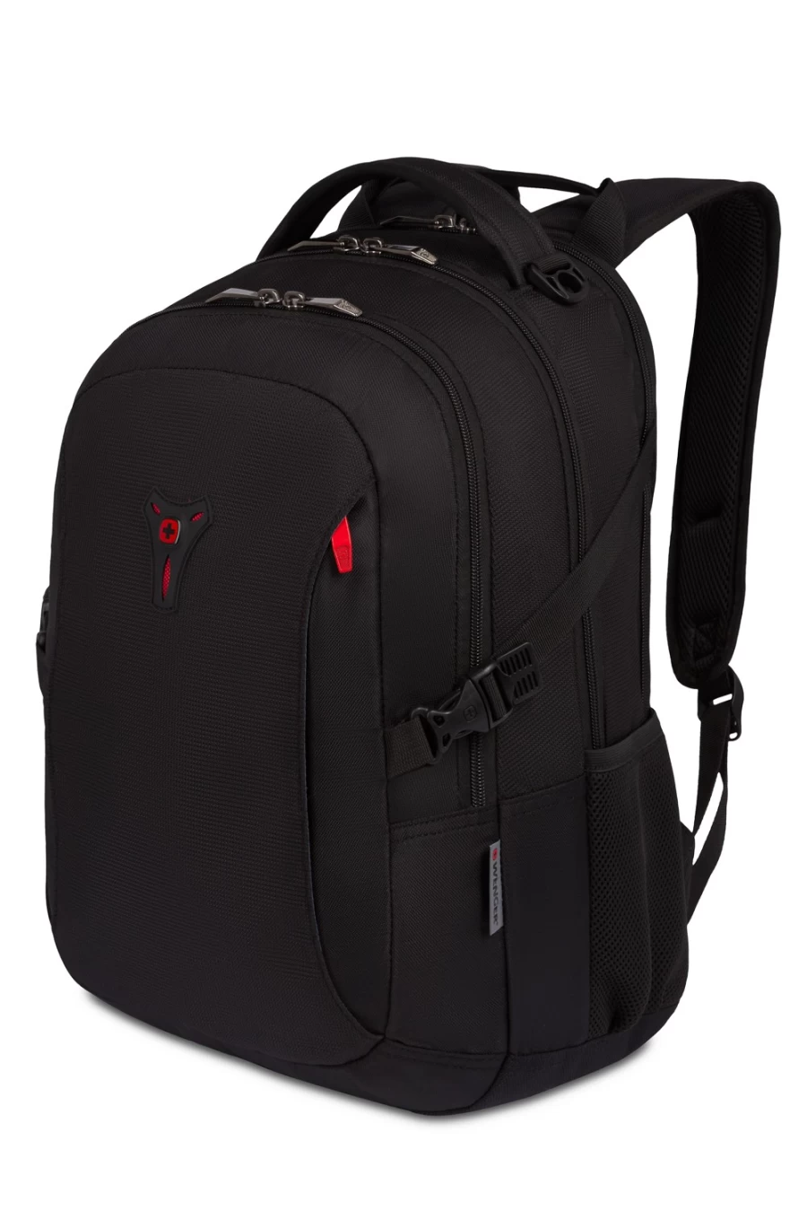 SWISSGEAR 16 Inch Laptop Backpack - Wenger Style Sidebar Design, Durable Black Computer Bag for Men & Women