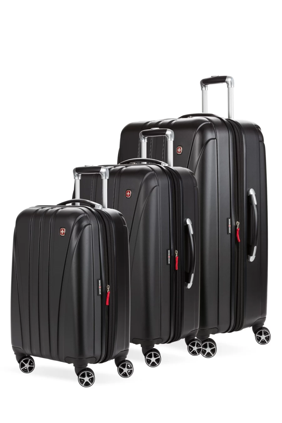 SWISSGEAR 7585 3-Piece Expandable Hardshell Spinner Luggage Set with TSA Lock, Durable Suitcase for Travel