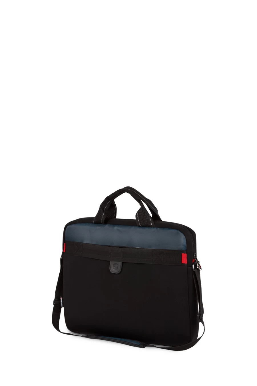 SWISSGEAR 17 Inch Laptop Slim Case - Lightweight Durable Laptop Bag for Business Travel, Black Blue Sherpa Design