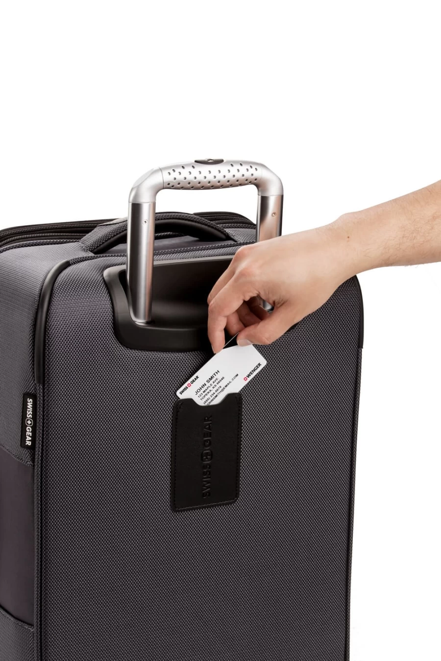 SWISSGEAR Customizable Luggage Tags - Durable Black and White Travel ID Tags for Suitcases & Bags