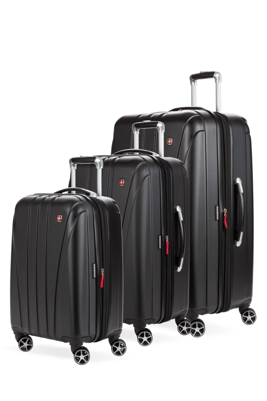 SWISSGEAR 7585 Expandable 3-Piece Hardshell Spinner Luggage Set with Durable Lightweight Suitcases for Travel