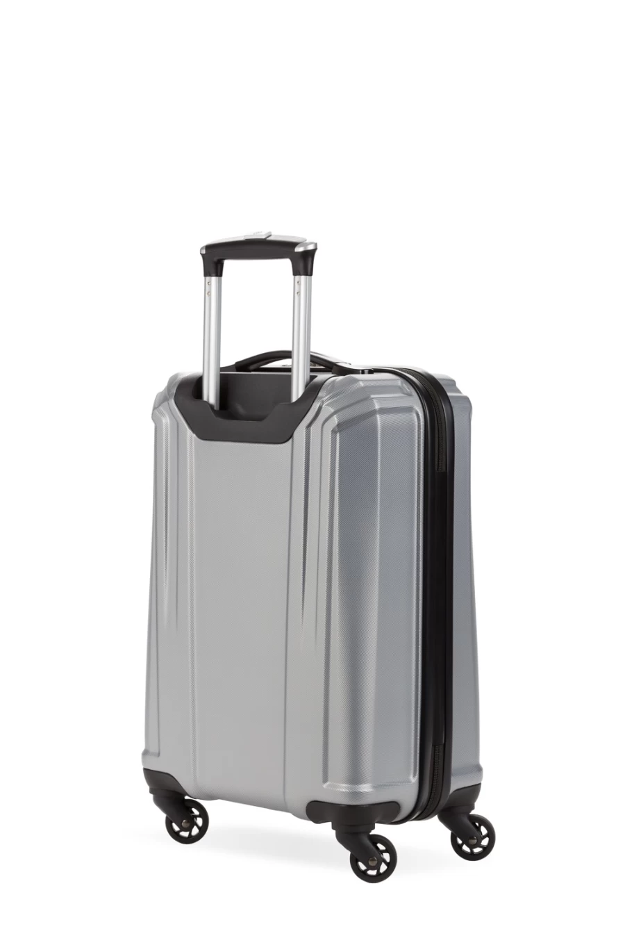 SWISSGEAR 3750 18-Inch Silver Hardside Spinner Carry-On Luggage - Lightweight & Durable Suitcase for Travel