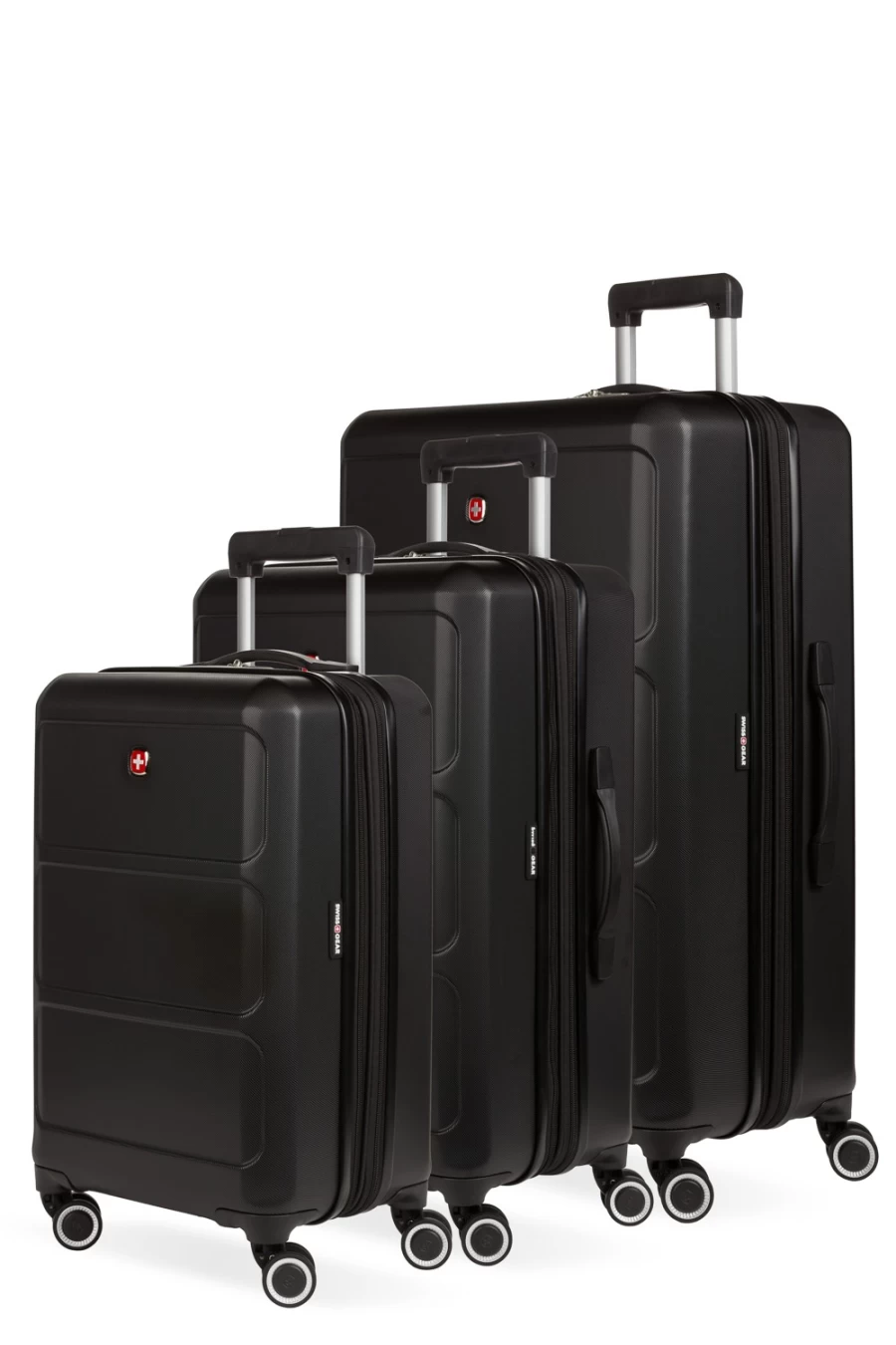 SWISSGEAR 8090 3-Piece Expandable Hardshell Spinner Luggage Set with TSA Lock, Durable Lightweight Suitcase for Travel