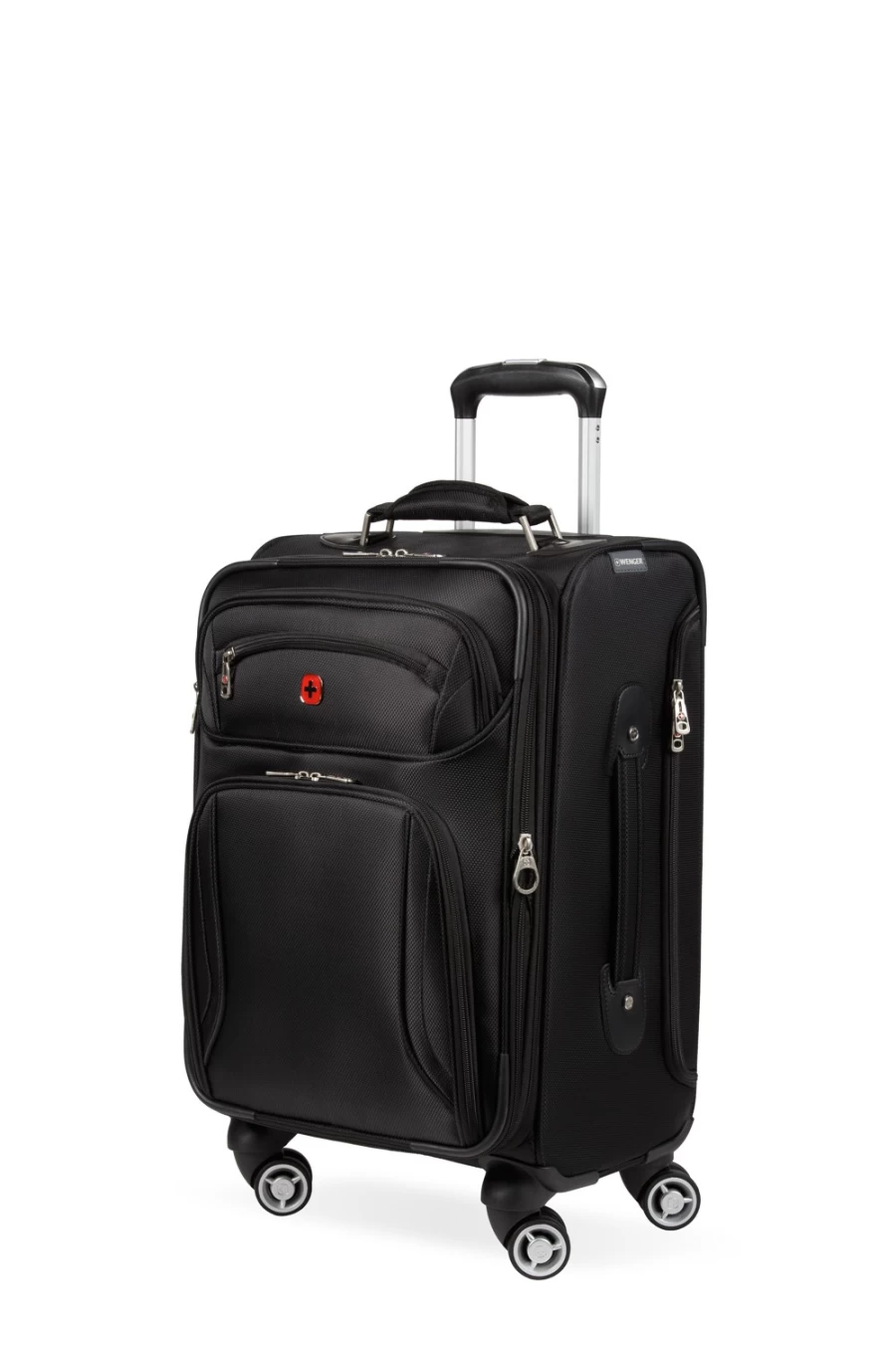 SWISSGEAR Expandable Laptop Carry On Spinner Luggage - Black Wenger Identity Collection