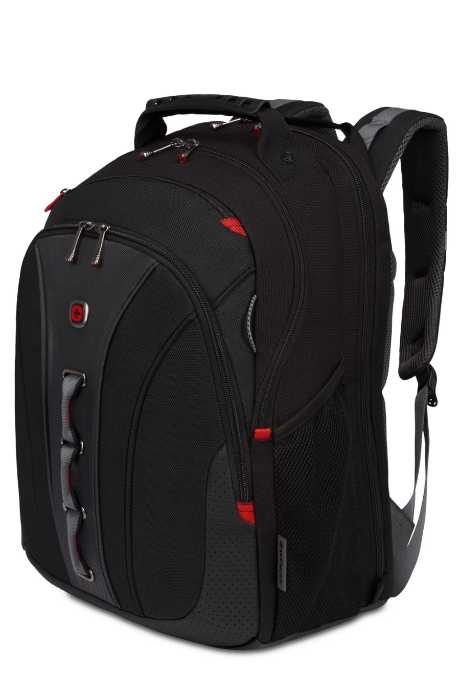 SWISSGEAR 16 Inch Laptop Backpack for Men & Women - Wenger Legacy Black/Gray Business Travel Backpack with USB Charging Port