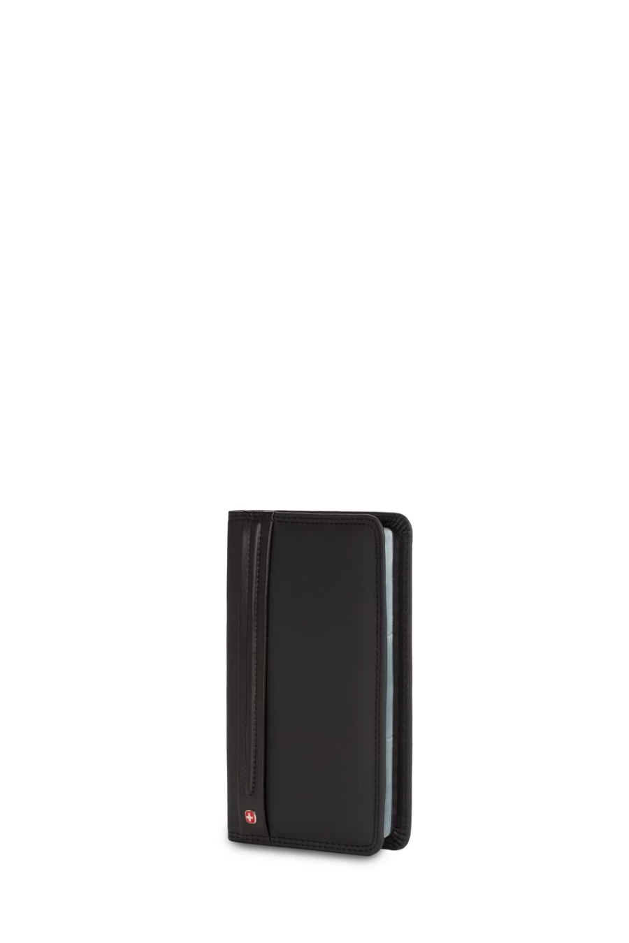 SWISSGEAR Diplomat RFID Blocking Leather Card Holder - Slim Black Wallet for Men & Women