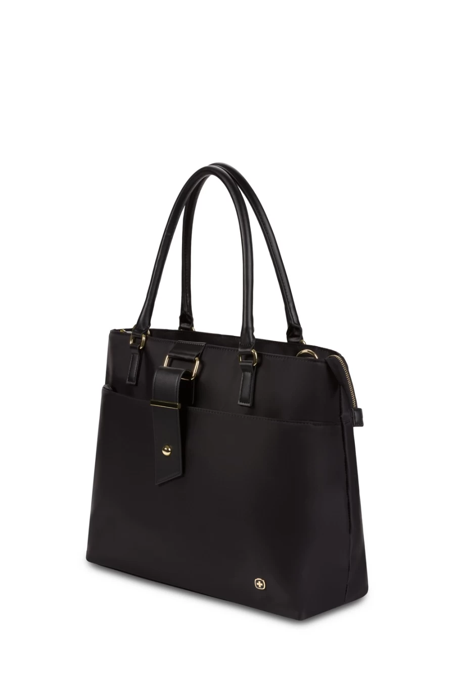 SWISSGEAR 16 Inch Laptop Tote Bag for Women & Men - Stylish Black Work Briefcase with Spacious Compartment