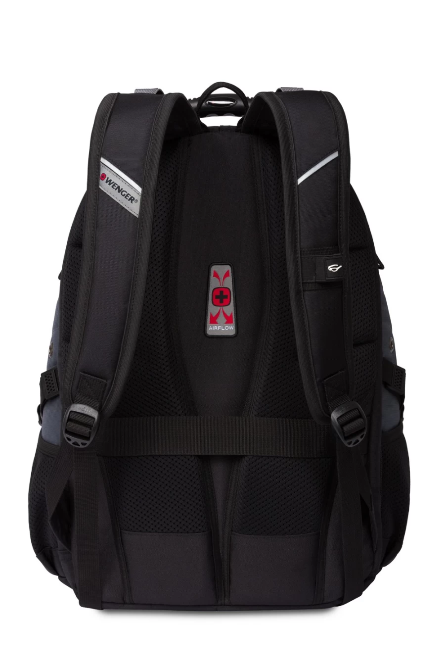 SWISSGEAR Scansmart Laptop Backpack 17 Inch - Wenger Legend Black/Gray Business Travel Backpack with USB Charging Port